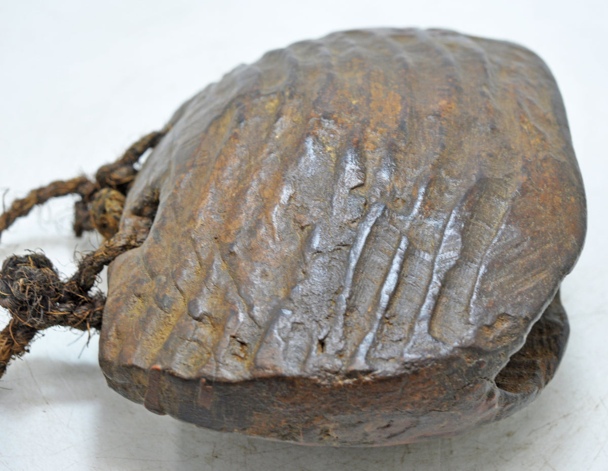 Antique Wooden Animals Cow Bell Original Old Hand Carved