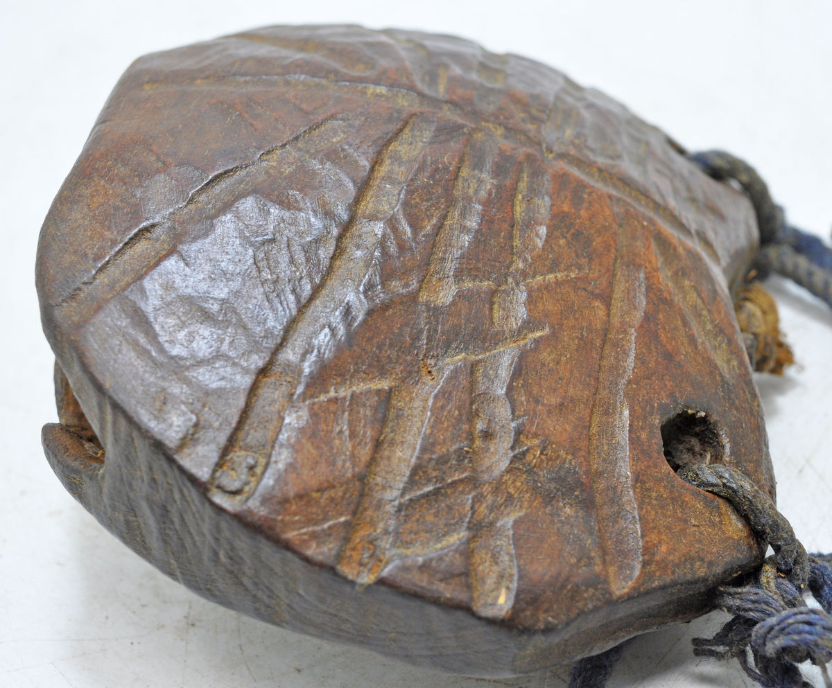 Antique Wooden Animals Cow Bell Original Old Hand Carved