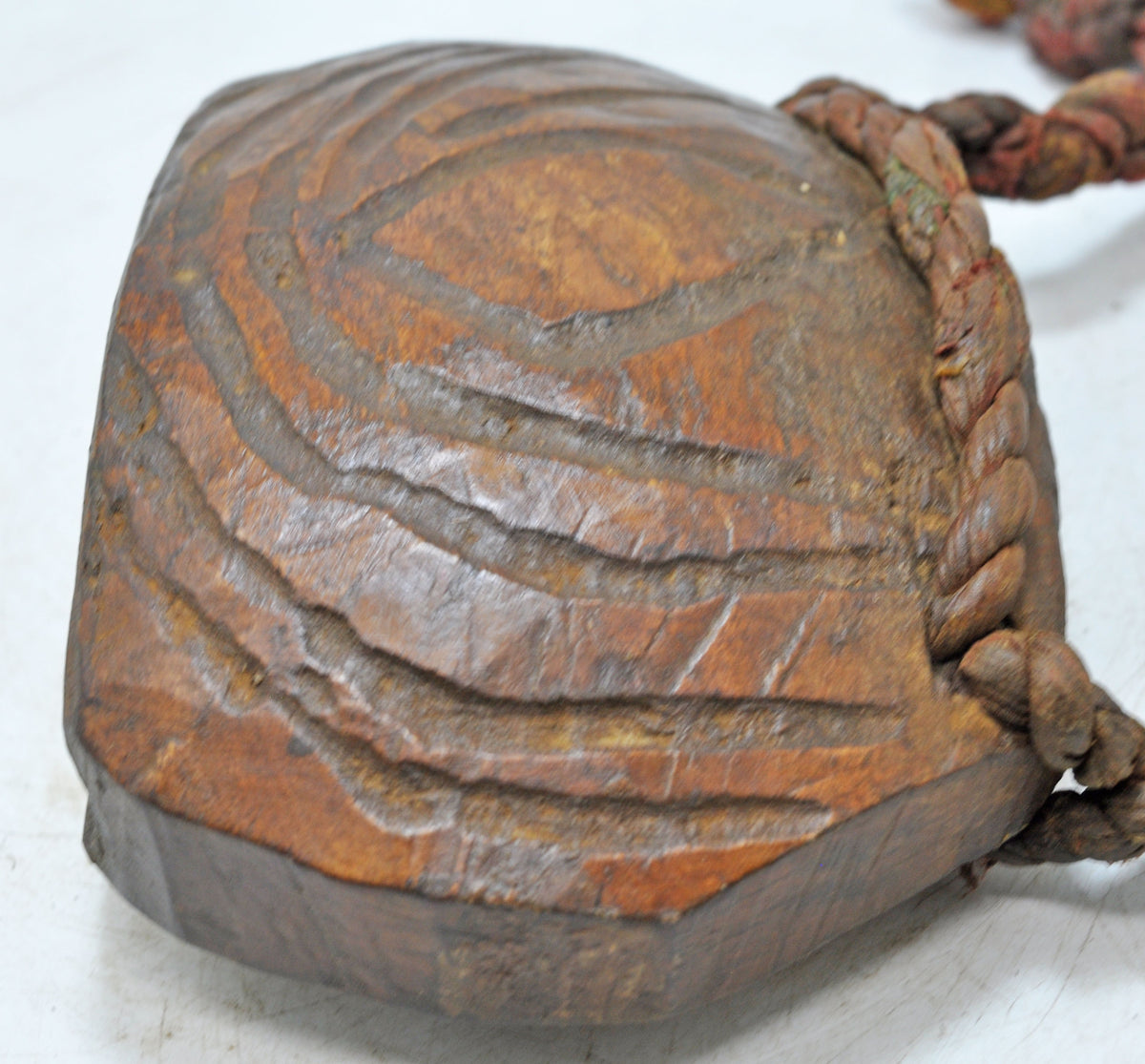 Antique Wooden Animals Cow Bell Original Old Hand Carved