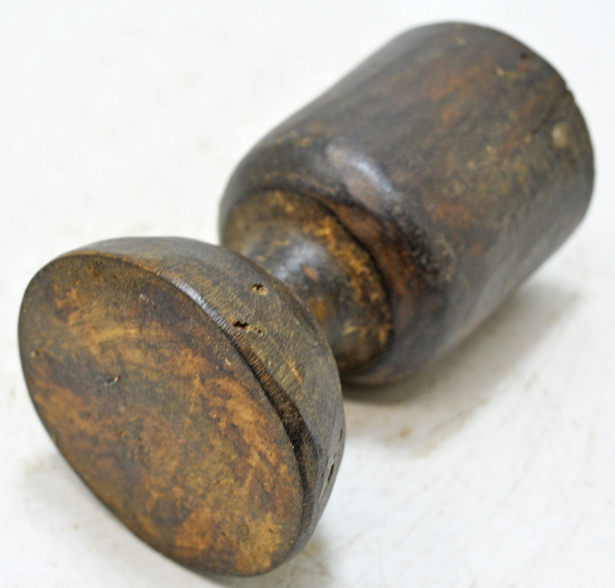 Antique Wooden Small Cup Glass Original Old Hand Crafted