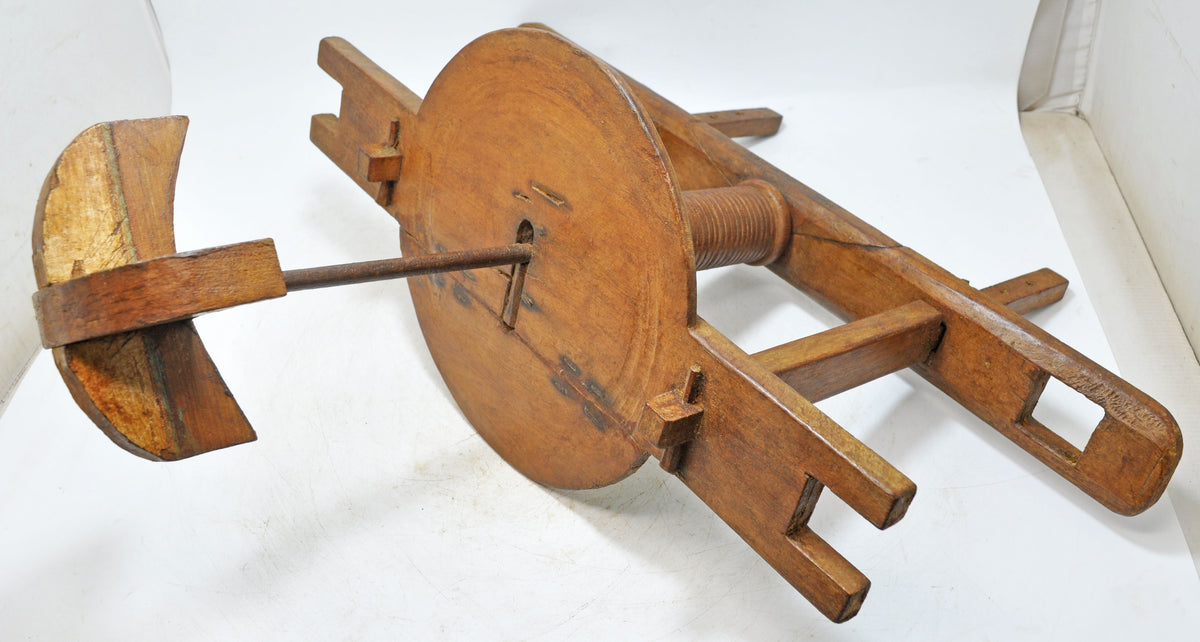 Antique Wooden Large Butter Churner Mathni Original Old Hand Crafted