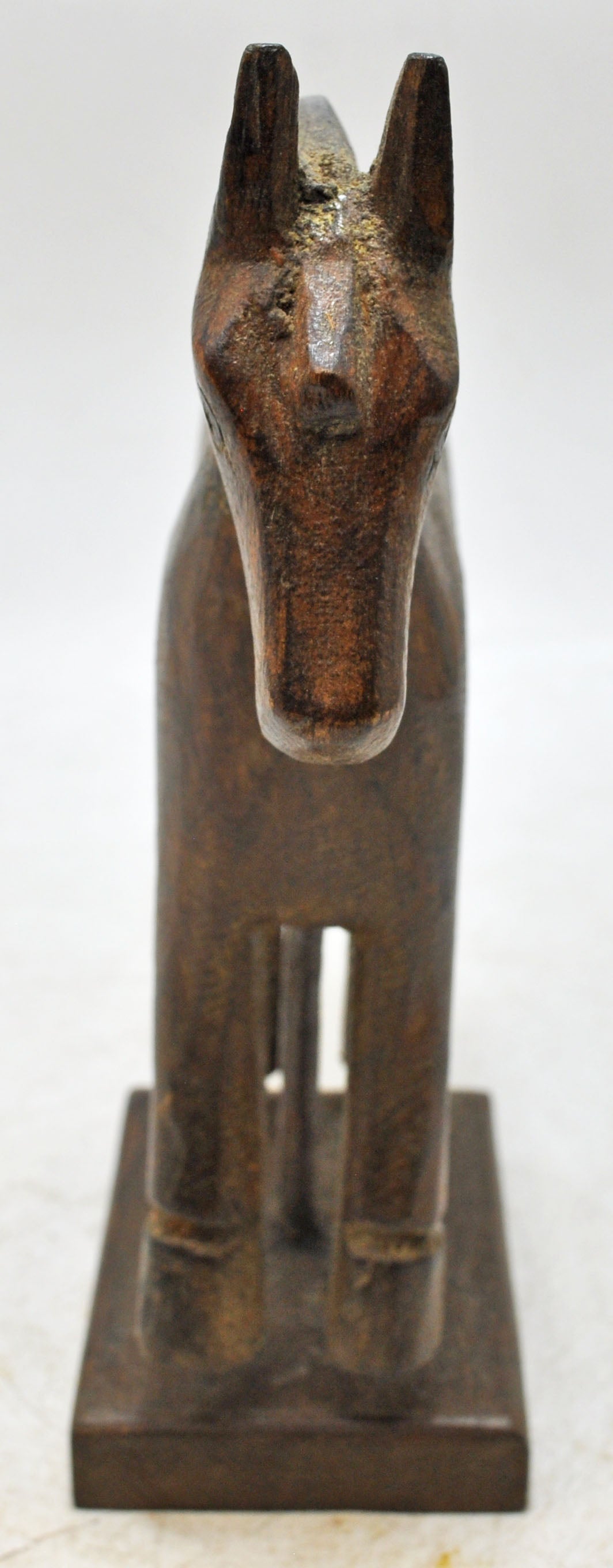 Vintage Wooden Horse Figurine Original Old Hand Carved