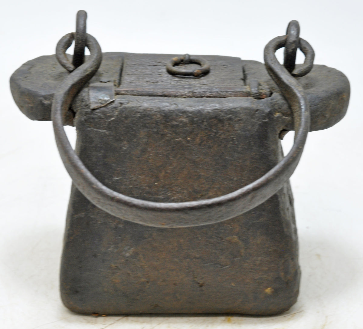 Antique Wooden Lanterns' Oil Pot Original Old Hand Carved