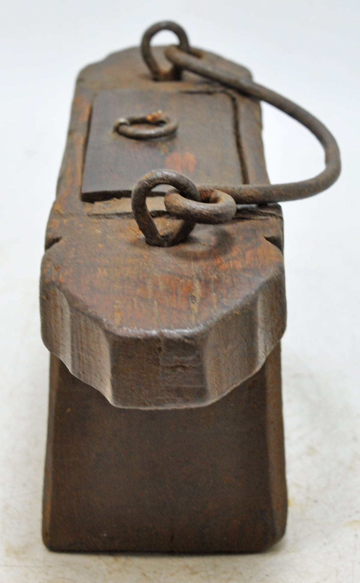 Antique Wooden Lanterns' Oil Pot Original Old Hand Carved
