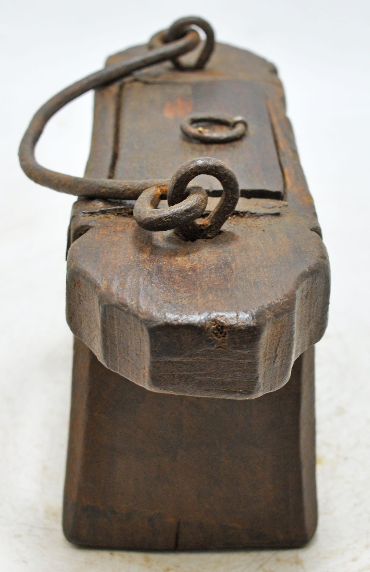 Antique Wooden Lanterns' Oil Pot Original Old Hand Carved