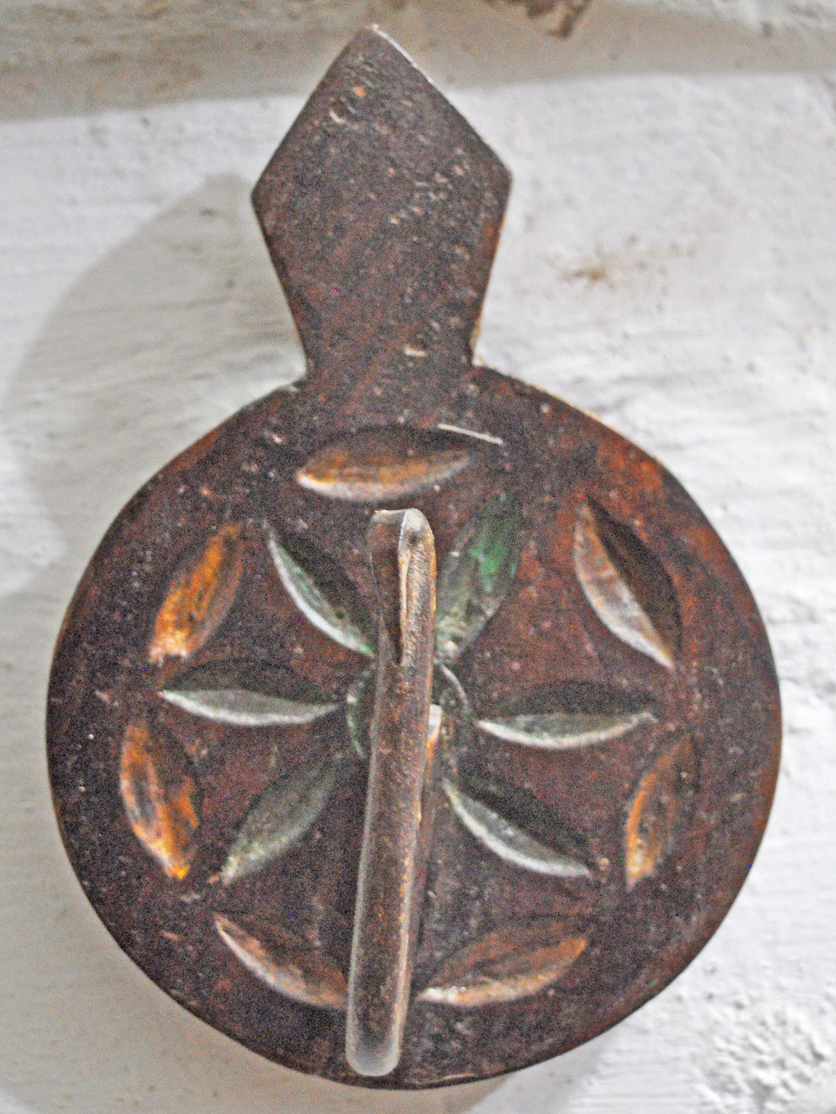 Vintage Wooden Small 1 Hook Hanger Original Old Hand Carved