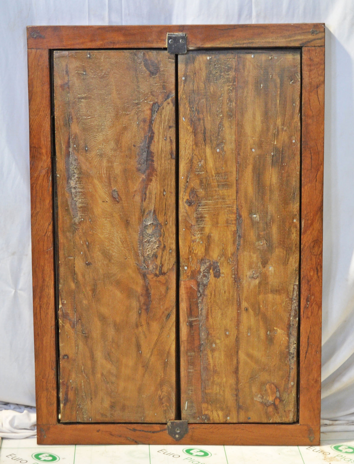 Antique Wooden Wall Décor Window Panel Frame Original Old Fine Geometrical Designs Rustic Painted